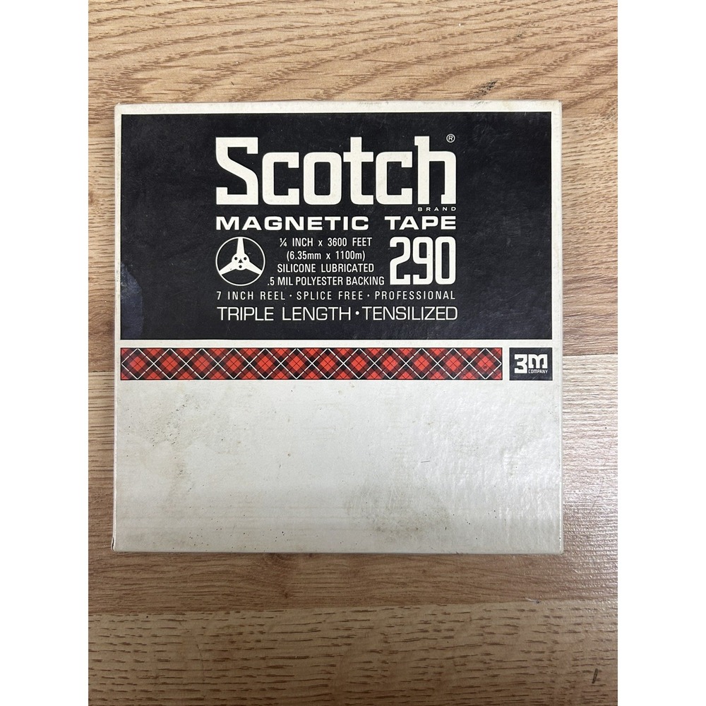 Scotch 290 Magnetic Tape, Blank Reel-to-Reel Recording Tape 7 in Reel